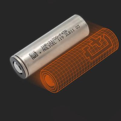 Китай Low Temperature 21700 battery MOLI INR21700-P45B 4500mAh P45B 3.7V Lithium ion rechargeable battery cell продается