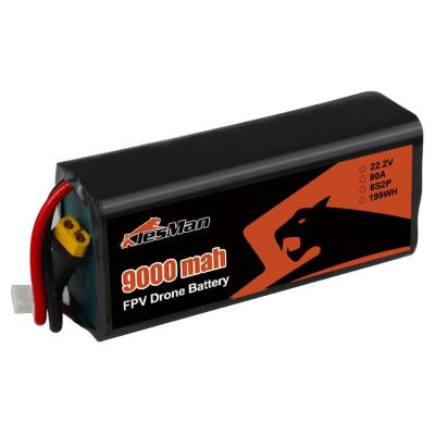 China FPV Drone Battery Black Lipo 6S XT60/XT90-S/EC5/EC3 Customized Connector Type for sale