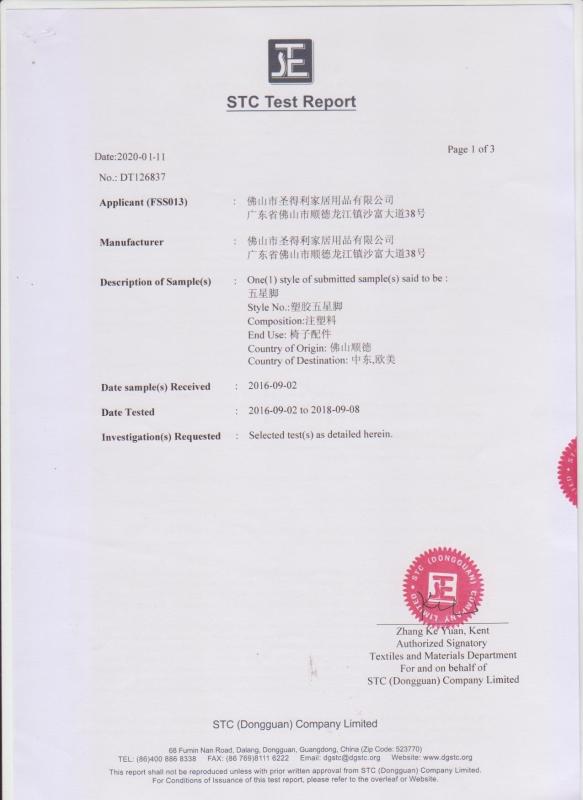 STC Test Report - Foshan Saint-Deli Household Articles Co., Ltd.