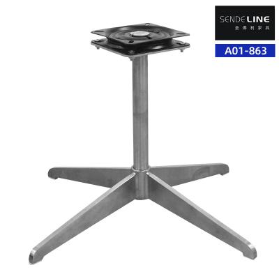 China 201 Stainless Steel Swivel Office Chair Base Electroplated Five Star Foot for sale