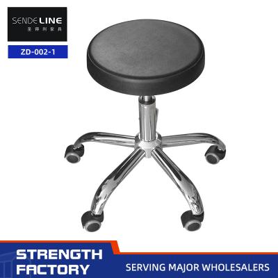 China Swivel Office Chair Accessories 31cm Integrated Small Bench PU Leather Stool Cushion for sale