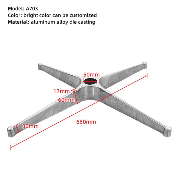 Quality Modern Office Chair Metal Base Replacement Durable Swivel Aluminium Chair Base for sale