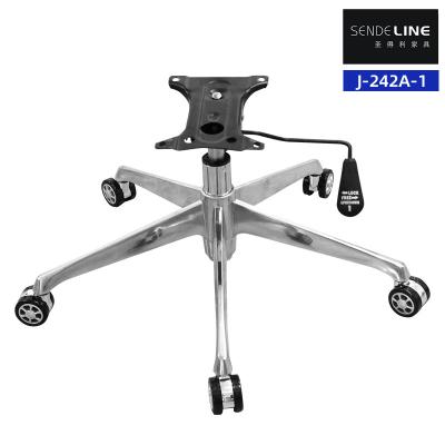 China 5 Star Metal Office Chair Wheel Base Aluminum Alloy Durable Height Adjustment for sale