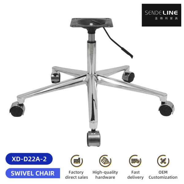 Quality Stylish Black Office Chair Aluminum Base Height Adjustment With Metal Frame for sale