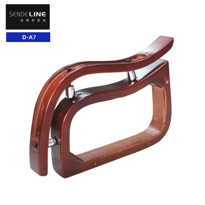 China Reemplazo de reposabrazos de silla de oficina estándar de madera sólida de color rojo marrón en venta