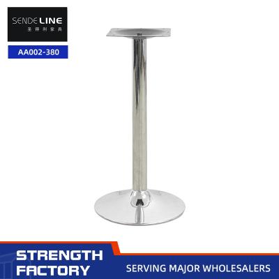 China Fixed Non adjustable Chrome Round Metal Chair Base Special Disc Base Bar Top Base for sale