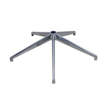 Chine Couleur de polissage en alliage d'aluminium ergonomie Chaise de bureau Base métallique avec hauteur et roues réglables à vendre