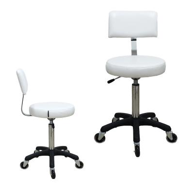 中国 White PU chair with backrest Style Bar Stool Accessories with 75mm thick Seat Cushion 販売のため