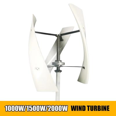 China Curved Blade Design Vertical Wind Turbine Power Output 5KW 120V IP54 Residential Vawt for sale