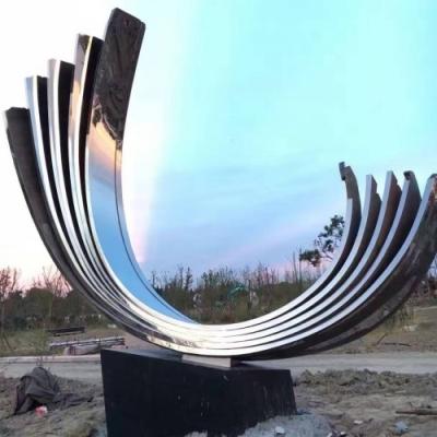 China Kinetic Wind Modern Abstract Art Decorative Garden Metal Sculpture Exterieur en venta