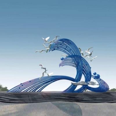 China Glossy Famous Art Modern Abstract Metal Sculptures For Outdoor Ornament en venta
