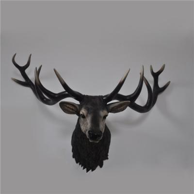 China Deer Head Animal Wall Decor Sculptures Hanging vintage style Customized for sale