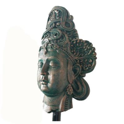China Buddha Head Bronze Garden Statues Indoor Decorative Customized for sale
