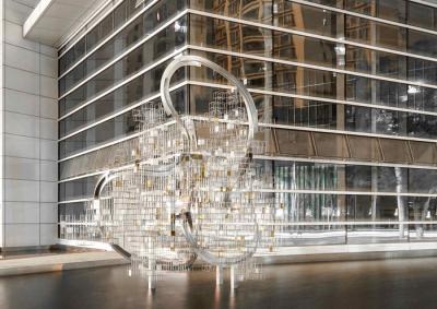 Chine Art Abstract Decorative Metal Sculpture moderne extérieur pour le bâtiment à vendre