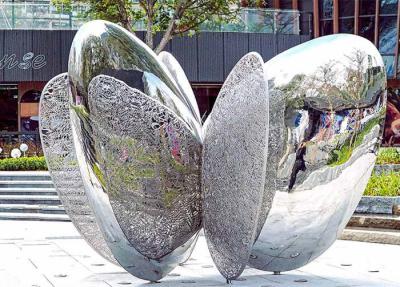 China El espejo electrochapó esculturas al aire libre del jardín resume de acero inoxidable modificada para requisitos particulares en venta