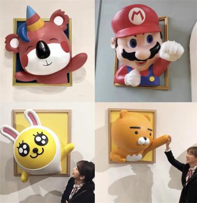 China Cartoon Picture Frame Wall Decor Sculptures 3D Customized For Shop Display for sale