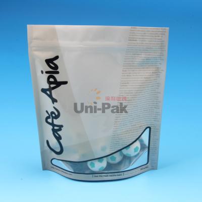 China V Shape Bottom Stand Up Coffee Pouch Reasuable Food Grade With , PET / VMPET / PE   PET/AL/PE Plastic Bag for sale