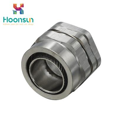 China Nickel Plated Fire Rated Cable Glands BW Type For Explosion Proof ROHS / ISO for sale