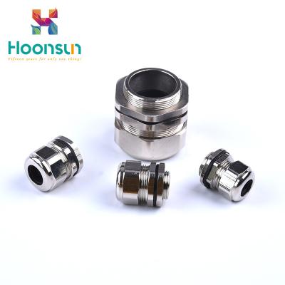 China NPT / G Series Copper Cable Gland , Brass Nickel Plated Cable Gland For Outdoor for sale
