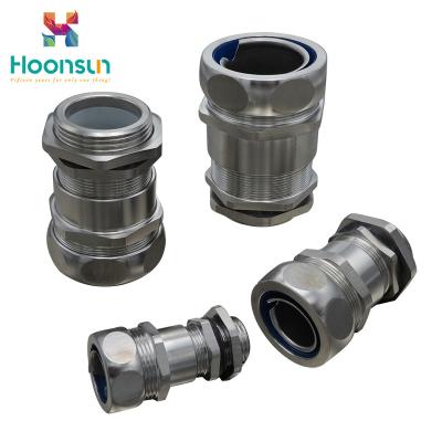 China Galvanized Steel Brass Union Fitting Locked Type With Compression Fitting Ferrule for sale
