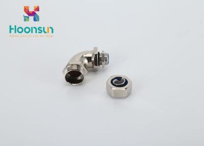 China Waterproof CE IP66 Metal Hose Fittings 90 Degree Flexible Pipe Connector for sale