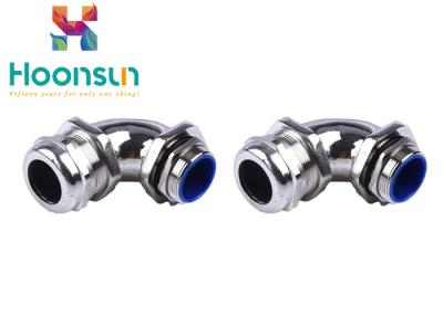China 90 Degree Liquid Tight Fittings L Type Metal Elbow Hose Fittings For Conduit Size 19mm for sale