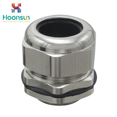 China Strengthened Type Nickel Plated Brass Cable Gland , Waterproof Cable Gland Connectors for sale
