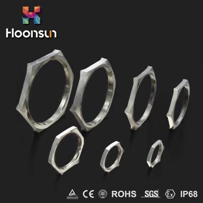 China NPT1/2 EMC Locknut Cable Gland Accessories IP68 Electroplating for sale