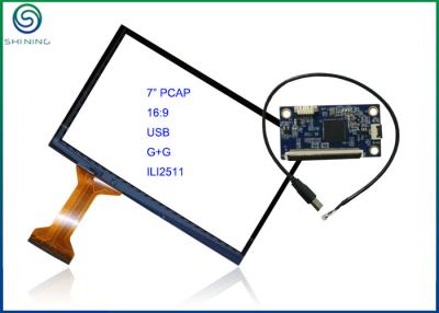 China 7 16:9 da polegada projetaram o tela táctil capacitivo com relação de USB, tipo controlador da ESPIGA de ILI2511 à venda