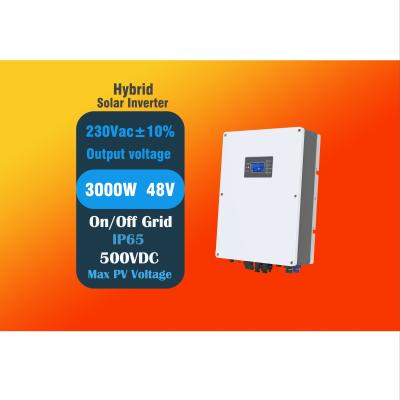 China Single Phase 3KW On Off Grid Hybrid Solar Inverter for sale