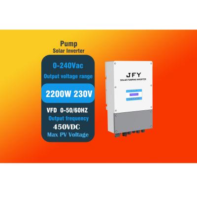 China 2.2kw MPPT VFD Solar Pump Inverter For Single Phase for sale