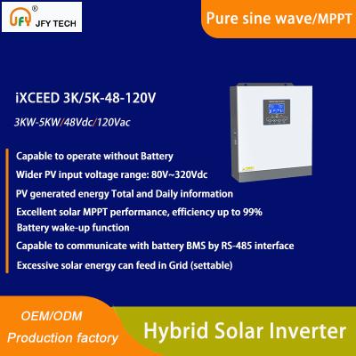 China Inversor solar híbrido con entrada fotovoltaica de 80V-320V y salida fotovoltaica de 5KW 120Vac en venta
