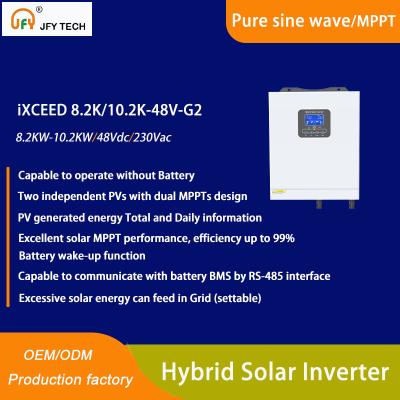 China Inversor solar híbrido con dos MPPT y una salida de 230Vac de 8,2 kW/10,2 kW en venta