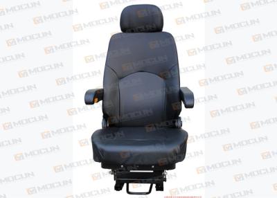 China PU Black Leather Excavator Seats Hyundai Sany Excavator Parts Angle Adjustable for sale