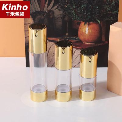 China 15-50ml Vacuum Pump Bottle Cosmetic AS Serum Screw Airless Lotion Pump Bottles for sale