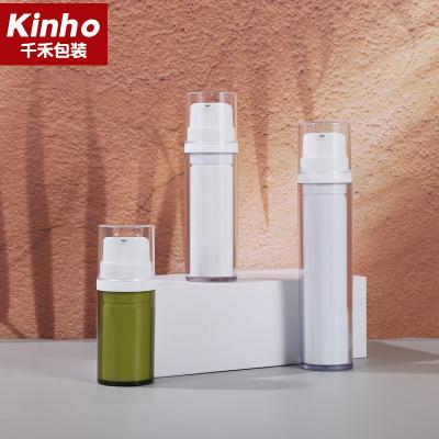 China Round 15ml Pump Bottle 30ml 50ml Vacuum Cosmetic Bottle Double Wall Face Cream Serum for sale