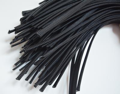 China Customized PET Expandable Braided Sleeving Braided Wire Sleeve UL RoHS for sale