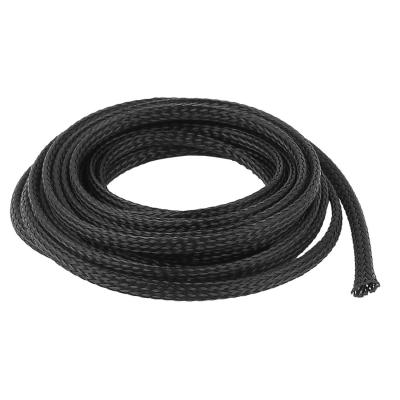 China Expandable Braided Pet Black Cable Sleeve Flammability UL94 V2 for sale