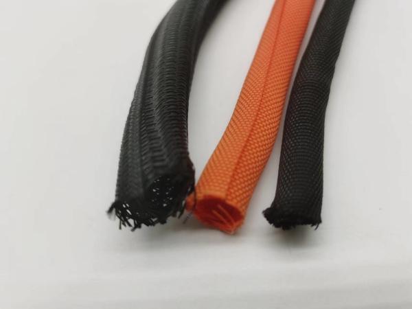 Quality Self Closing PET Braided Cable Sleeving Flammability UL94V-2 for sale