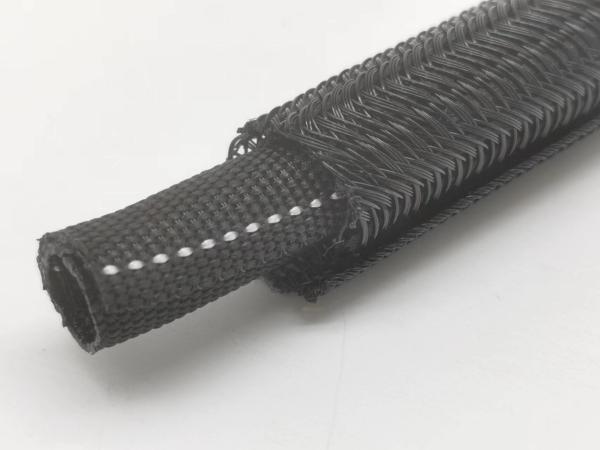 Quality ROHS PET Expandable Braided Sleeving Fire Retardant Grade N5510 / NFPA130 for sale