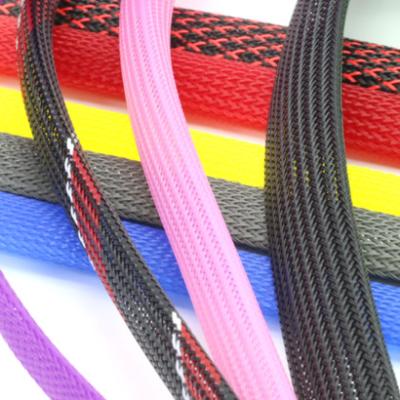 China Self Extinguish PET Expandable Braided Sleeving for sale