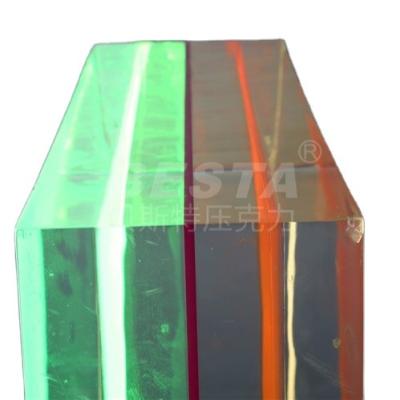 China 4x6 pies de doble capa de hoja acrílica 2color alta transmisión de luz en venta