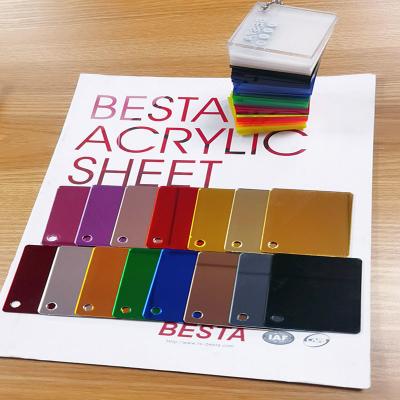 China Multicolor Mirrored Acrylic Sheets For Laser Cutting Abrasion Resistance for sale