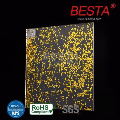 China Shiny Cast Gold Glitter Acrylic Sheet 2-120mm Scratch Resistant for sale