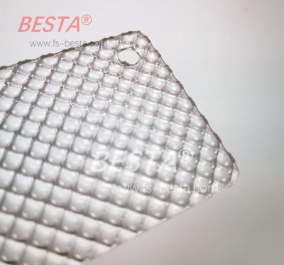 China Hoja de acrílico transparente texturizada de PMMA de 6 mm de grano de piedra en venta