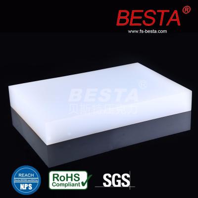 China 4ft X 8ft Blanco Lechoso Hojas de Acrílico Decorativas de 2 a 120 mm de espesor Ecológicas en venta