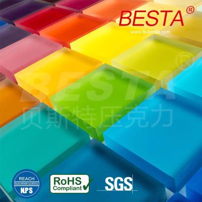 China Plexiglas gekleurde gegoten acrylplaten voor splitsingswand Te koop