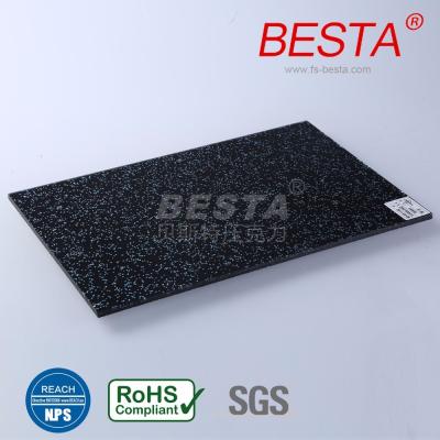 China 5mm Thick Black Glitter Acrylic Sheet For Furniture Decoration for sale