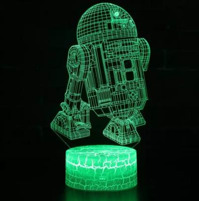China Modern High Quality 3D LED Light Star Wars Lights Colorful LED Gift Light for sale