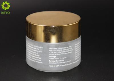China Frasco de creme cosmético 120ml do vidro geado 4 onças com impressão de seda feita sob encomenda/logotipo de carimbo quente à venda